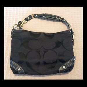 Black Classic patterned Coach bag