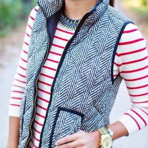 NWOT J. Crew Herringbone Vest