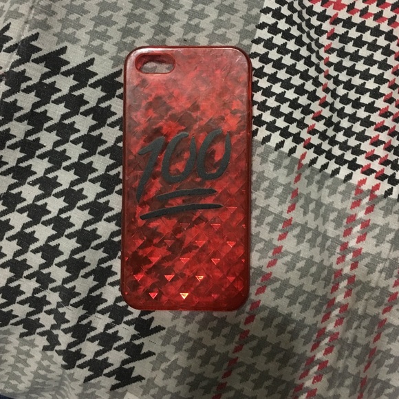 💯 red pattern iPhone 5/5s case