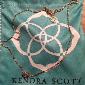 Kendra Scott Hayden Rose Gold Drusy Necklace