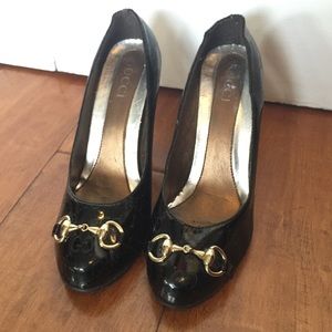4" Gucci Pumps Black