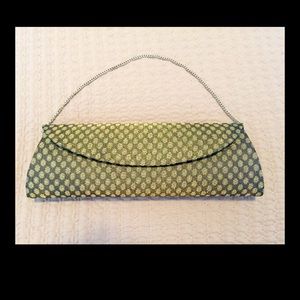 Beautiful gold & black clutch with optional strap