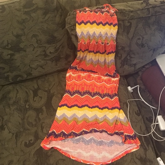 High low chevron dress