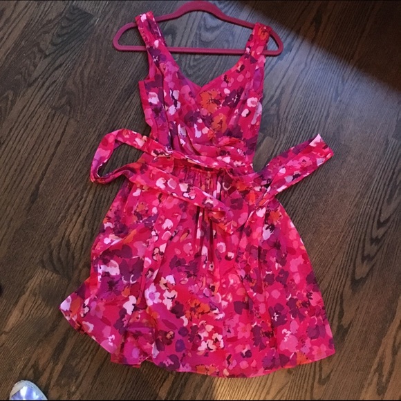 Flower Print Pink Dress 🌺
