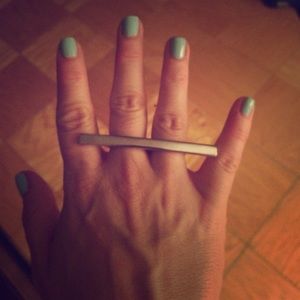 2 finger ring - silver