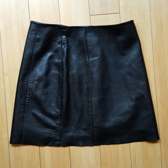 Black leather skirt by BCBGMaxAzria