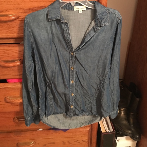 Cloth and stone long sleeve denim button down - Picture 1 of 2