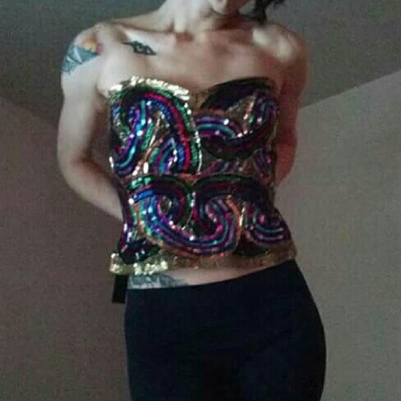 Sequin Corset Top