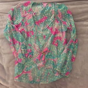 Lilly Pulitzer Pink Sands Top