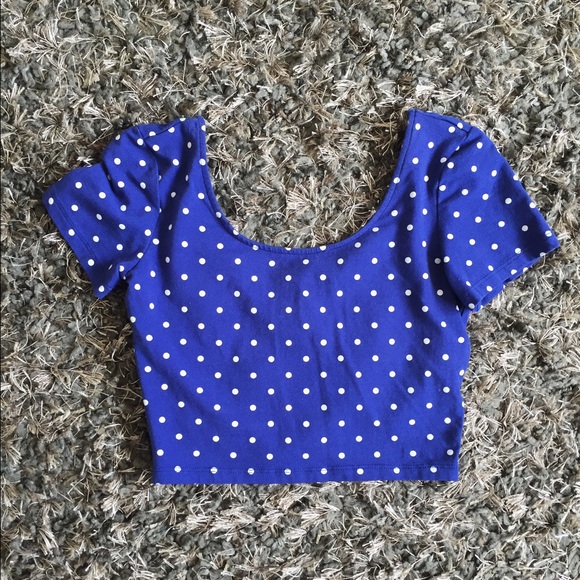 Divided Polka Dot Crop Top