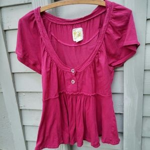 C. Keer Anthropologie short sleeve top M