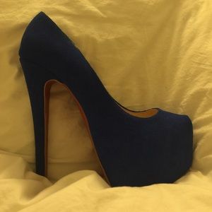 Christian louboutin high heels, blue