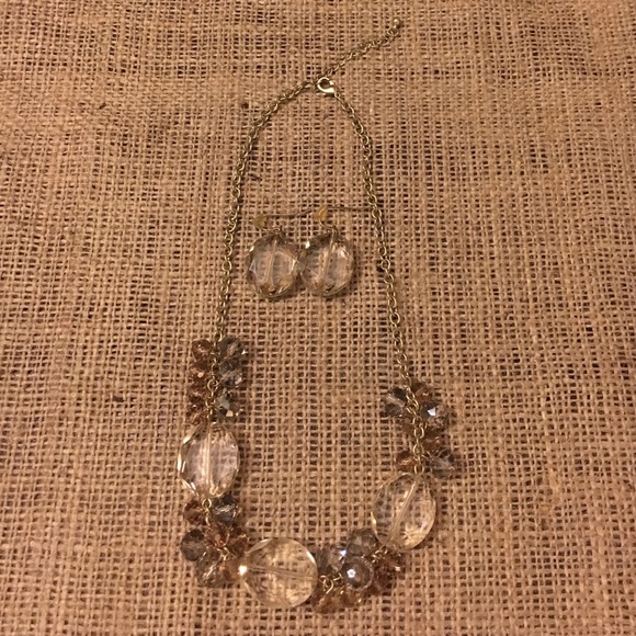Francesca's statement necklace and earrings