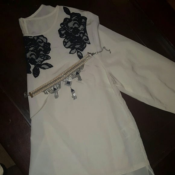 Long sleeve sheer dress shirt