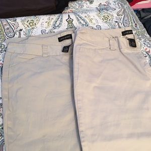 2 pairs of Lane Bryant khaki pants