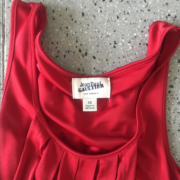 Jean Paul Gaultier Red Drapery Dress Size XS - Picture 2 of 3
