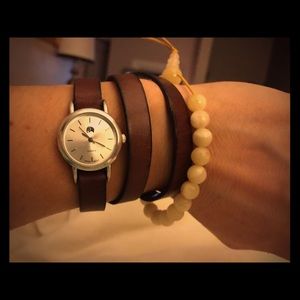 Wrap watch and beads