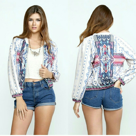 NEW | FLYING TOMATO | Tribal Bomber Jacket - Picture 1 of 2