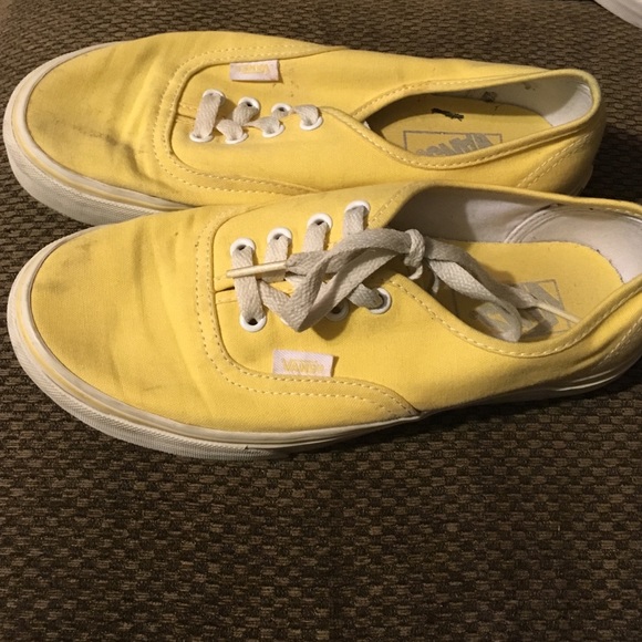 Yellow Vans, size 7.5