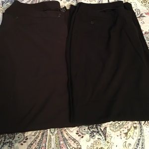 2 pairs of dress pants 1 black 1 brown