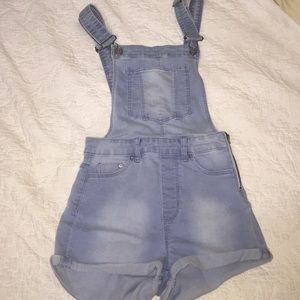 High waist overalls