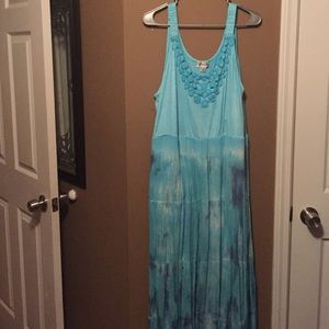Maxi Dress light blue tye die !