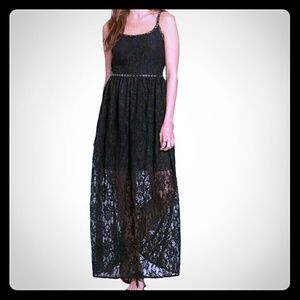 Abercrombie & Fitch Black Lace Maxi Embellished