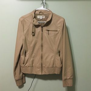 Tan leather jacket
