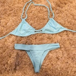 Frankie's bikinis baby blue Oceanside set!