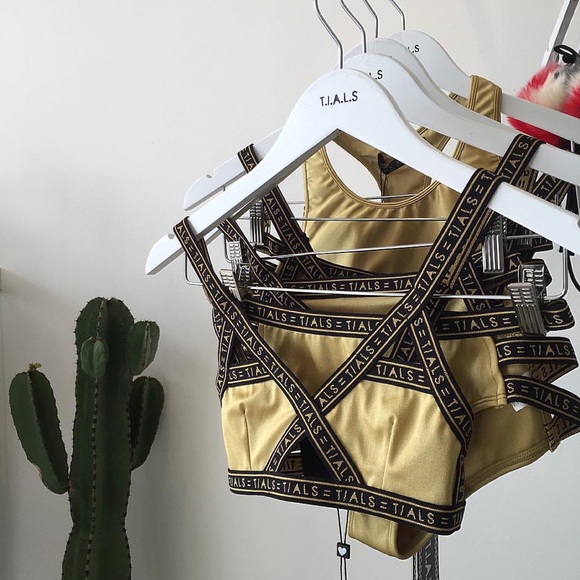 Gold Strappy Bikini Set - Picture 2 of 3