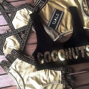 Gold Strappy Bikini Set