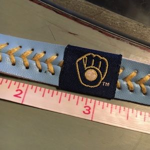 Milwaukee Brewers retro baseball bracelet