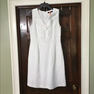 Casual white linen dress