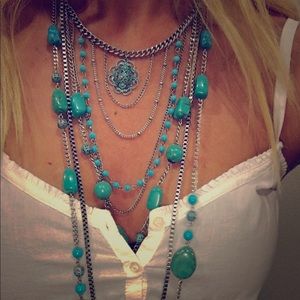 Turquoise statement necklace