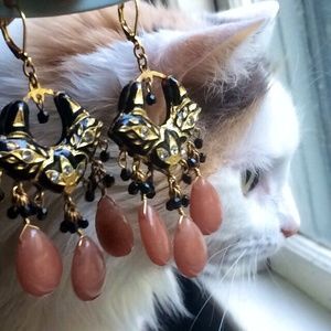 Feline Chandelier Earrings