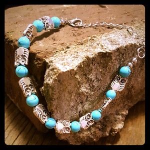 Owl and turquoise bracelet