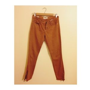 Burnt orange skinny jean
