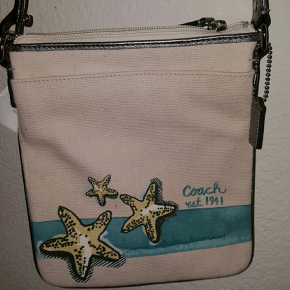 Coach Beach starfish motif cross body bag