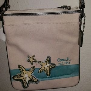 Coach Beach starfish motif cross body bag