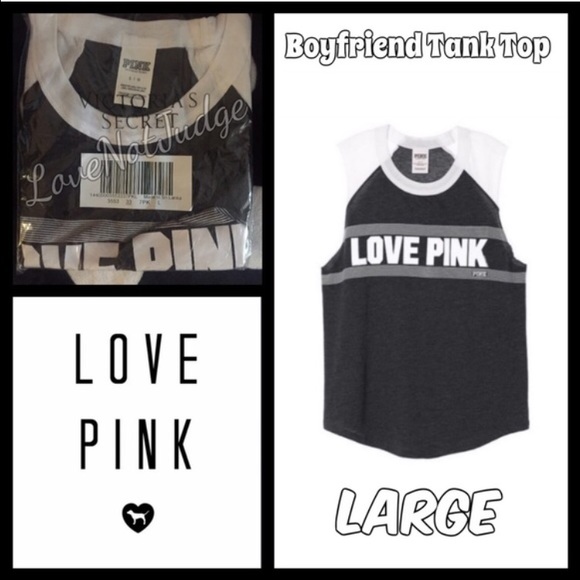 PINK Victoria's Secret Tops - NWT VS PINK Lg boyfriend tank- new in package