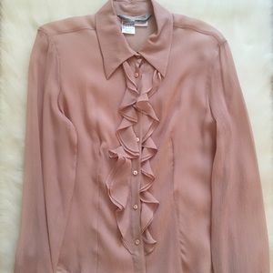 MaxMara Silk Ruffled Blouse