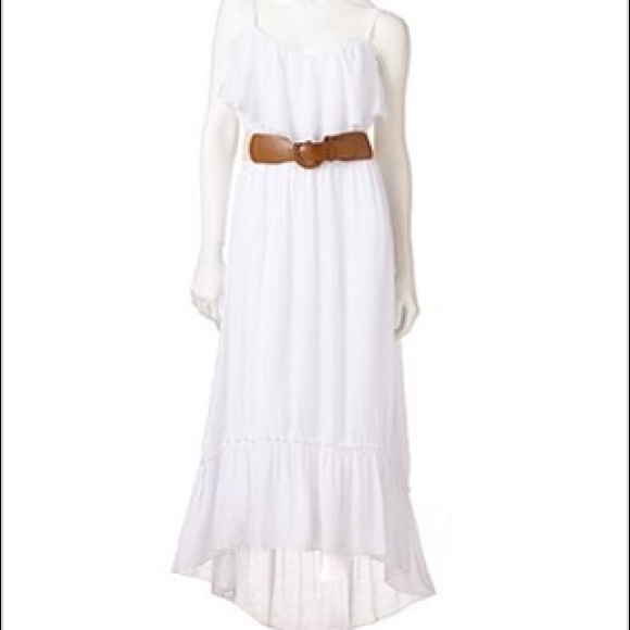 White Summer Dress w/ Belt