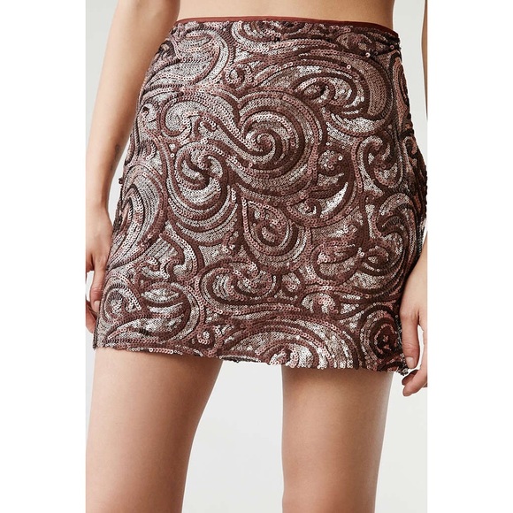 Urban Outfitters Skirts Urban Outfitters Amazing Brown Sequin Skirt — free download