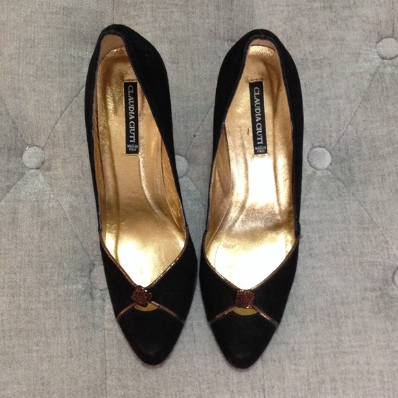 Black & Bronze Heels