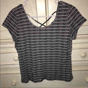 Crossed back crop top