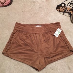 Suede shorts - still with tags