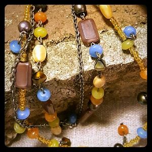 3 tier beaded necklace