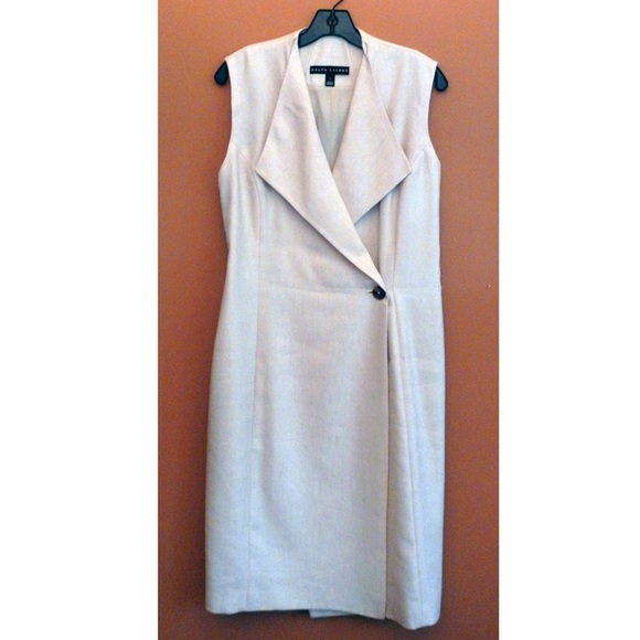 Ralph Lauren Collection Sleeveless Beige Dress