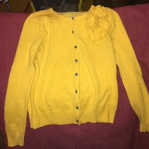 Yellow cardigan