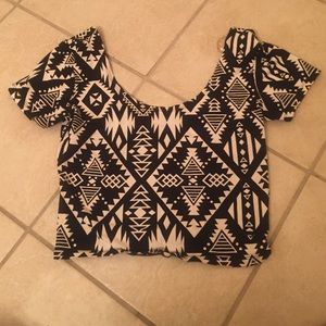 Victoria's Secret pink Aztec crop top